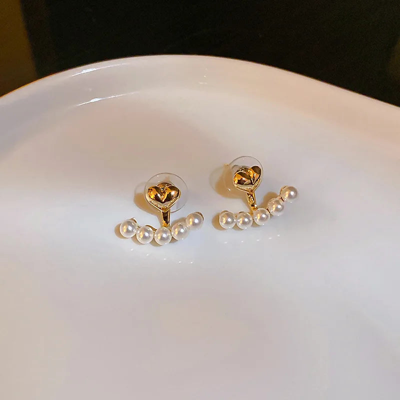 Pearl Anchor Earrings