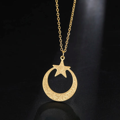 Islamic Moon & Star Necklace