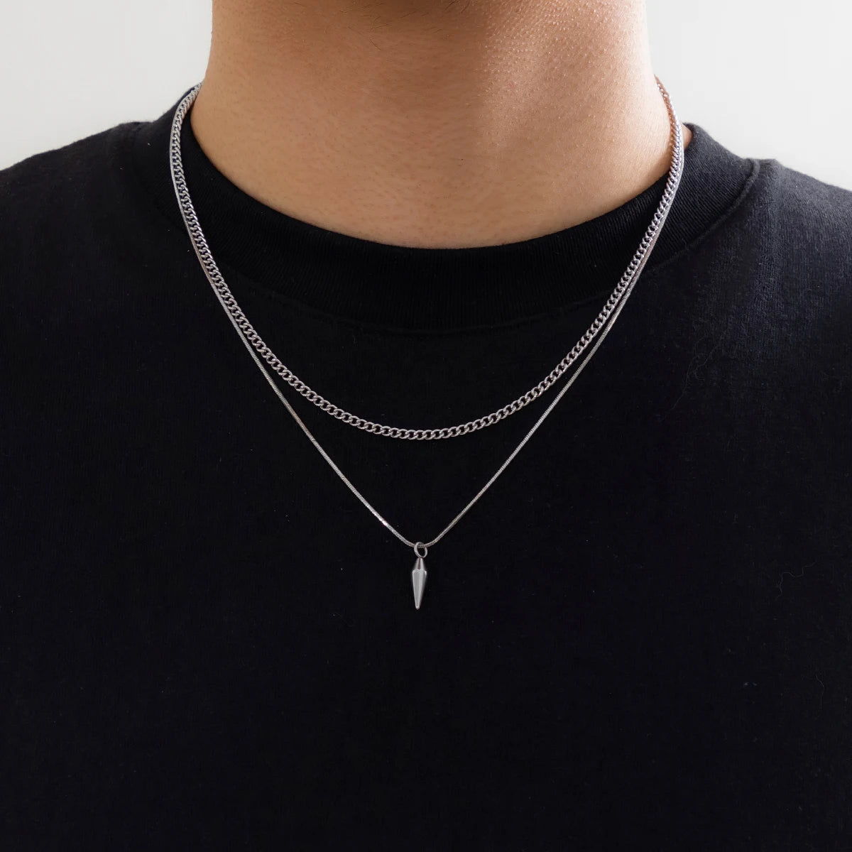 Punk Chain Necklace Set