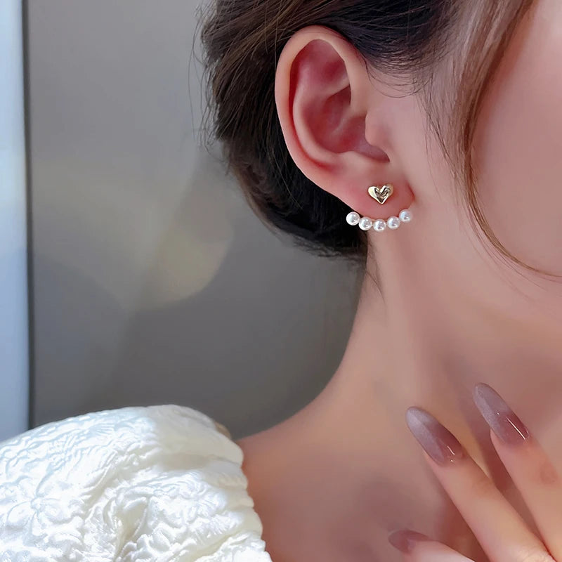 Pearl Anchor Earrings