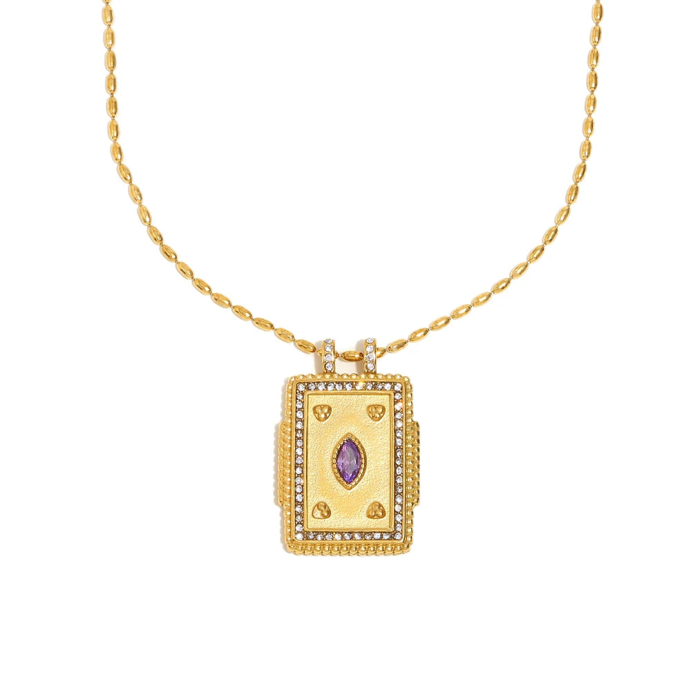 Zircon Pendant Necklace