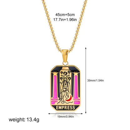 Enamel Tarot Cards Necklaces