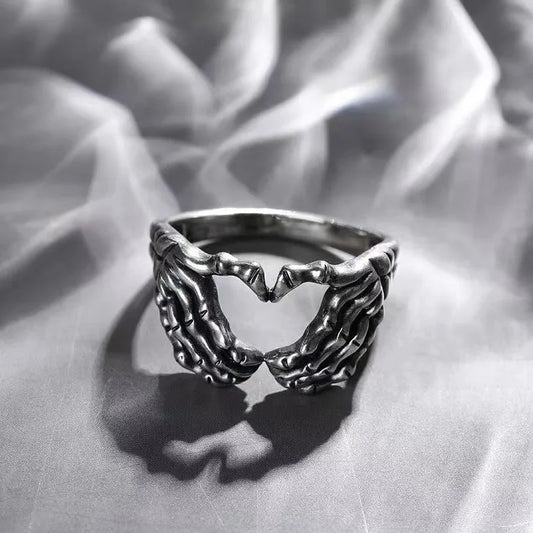 Skull Heart Ring
