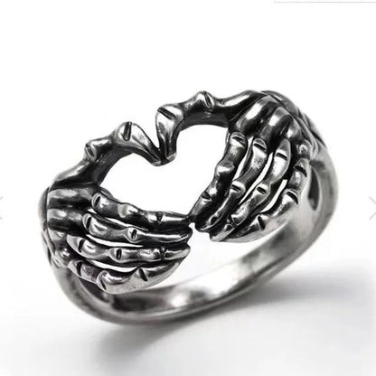 Skull Heart Ring